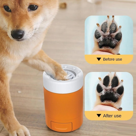 Automatic Dog Paw Cleaner Cup | Portable Mud Remover & Gentle Paw Washing Tool with Soft Silicone Bristles for Small & Medium Dogs