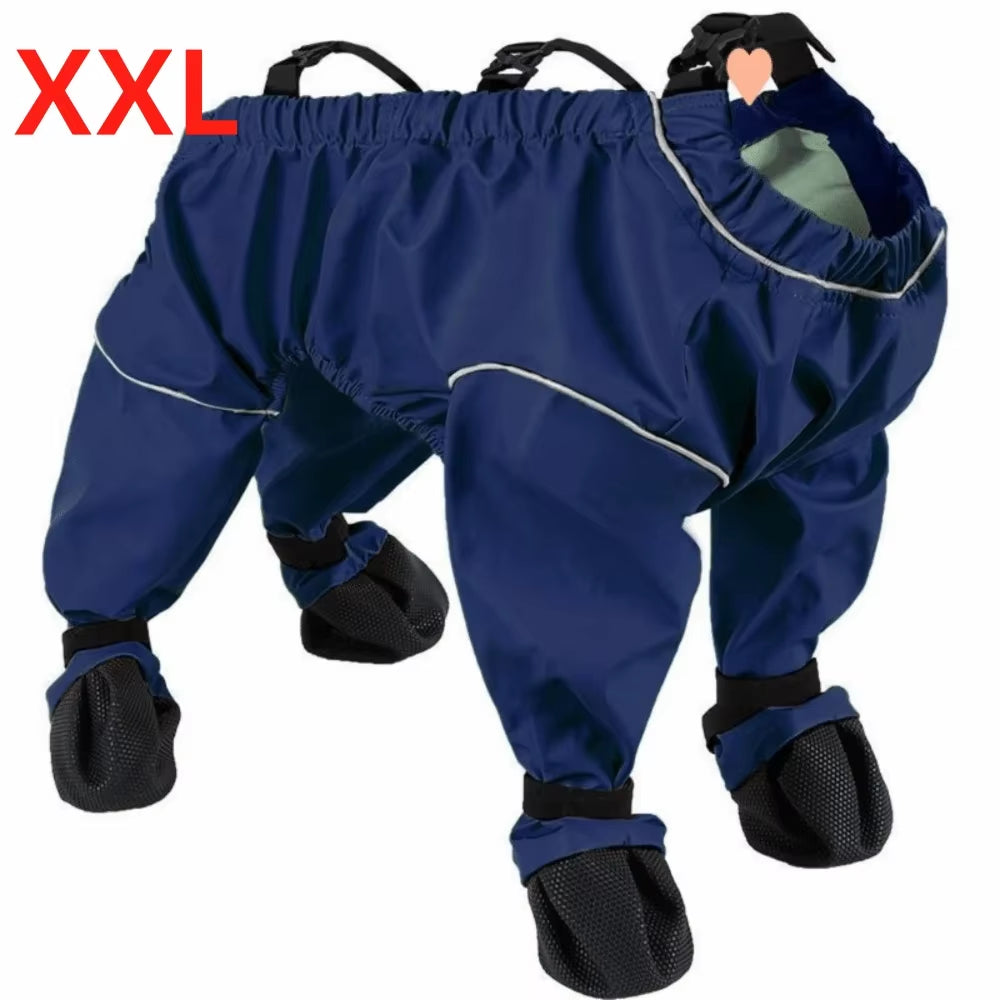 Durable anti Dirty Dogs Pants Shoes Suit Breathable Waterproof Dog Boots Anti-Slip Dog Overalls Outdoor Use