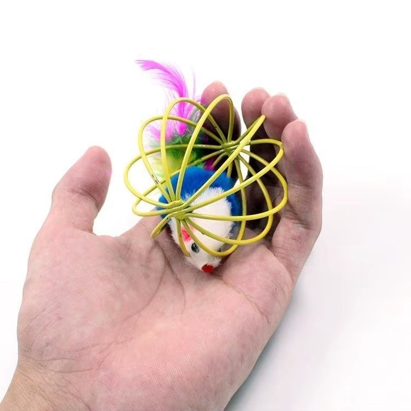 Funny Caged Mouse Pet Toy Rat Ball for Cat Dog Pet Novelty Toy Pet Supplies