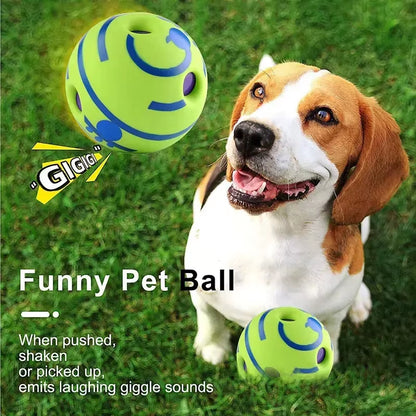 Dog Toy Wobble Wag Giggle Glow Ball Interactive Dog Attention Toy Fun Giggle Sounds Ball When Rolled or Shaken for Pet Dog Fun