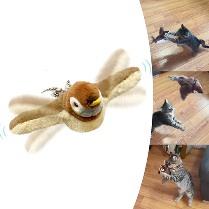 Cat Toy,  Bird Cat Toy, Flappychase Interactive Cat Toy, Chirping Bird Cat Toy Flapping Wings, Flying Interactive Electric Sparrow Bird (Sparrow*1)