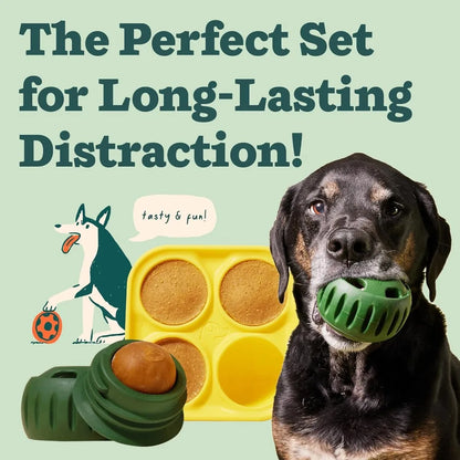 Pupsicle and Treat Tray Long-Lasting Interactive Dog Ball Toy and Silicone Dog Treat Mold Keep Your Pup Busy Easy to Clean Toys