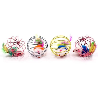 Funny Caged Mouse Pet Toy Rat Ball for Cat Dog Pet Novelty Toy Pet Supplies