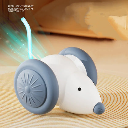 Electric Smart Teaser Cat Toy UFO Cat Teaser Stick with Bell Training Pet Toys Replaceable Feather Interactive Cat Supplies