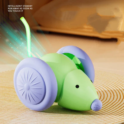 Electric Smart Teaser Cat Toy UFO Cat Teaser Stick with Bell Training Pet Toys Replaceable Feather Interactive Cat Supplies