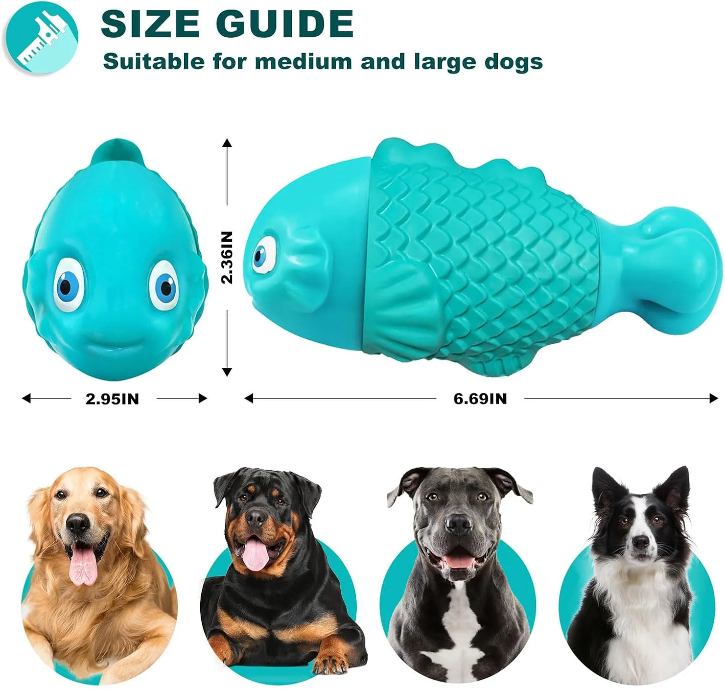 Dog Chew Toys for Aggressive Chewers, Indestructible Dog Toys for Aggressive Chewers, Tough Dog Toys for Large Dogs, Durable Squeaky Dog Toys, Strong Dog Toys, Super Chewer, Heavy Duty