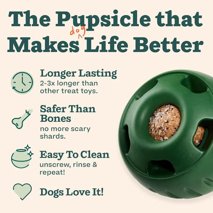 Pupsicle and Treat Tray Long-Lasting Interactive Dog Ball Toy and Silicone Dog Treat Mold Keep Your Pup Busy Easy to Clean Toys