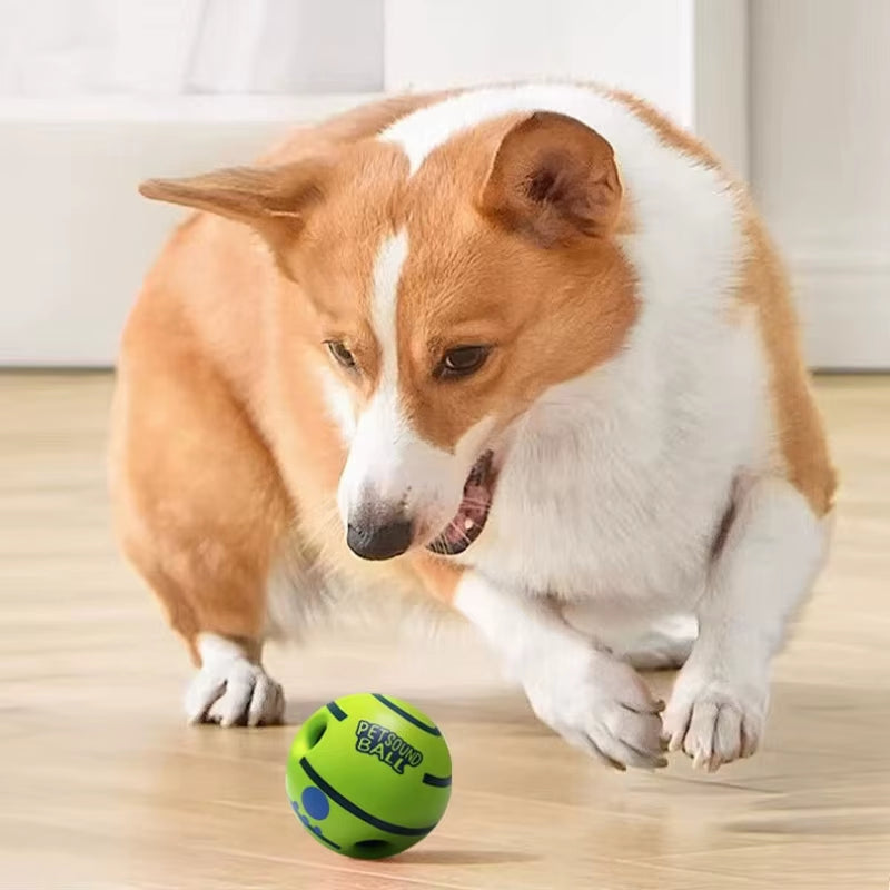 Dog Toy Wobble Wag Giggle Glow Ball Interactive Dog Attention Toy Fun Giggle Sounds Ball When Rolled or Shaken for Pet Dog Fun