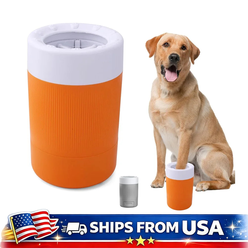 Automatic Dog Paw Cleaner Cup | Portable Mud Remover & Gentle Paw Washing Tool with Soft Silicone Bristles for Small & Medium Dogs