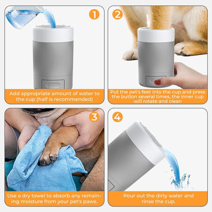 Automatic Dog Paw Cleaner Cup | Portable Mud Remover & Gentle Paw Washing Tool with Soft Silicone Bristles for Small & Medium Dogs