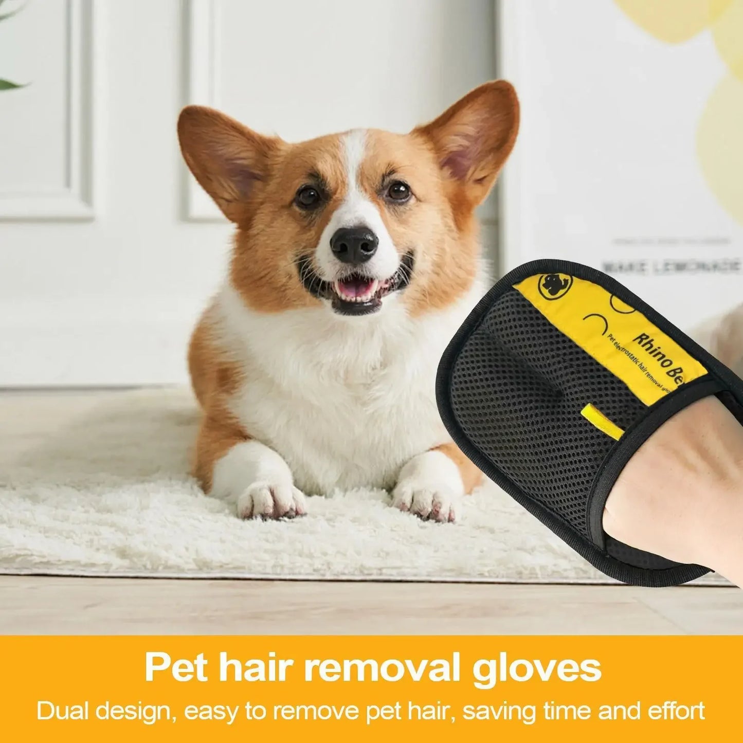 Reusable Pet Hair Remover Glove for Dogs & Cats