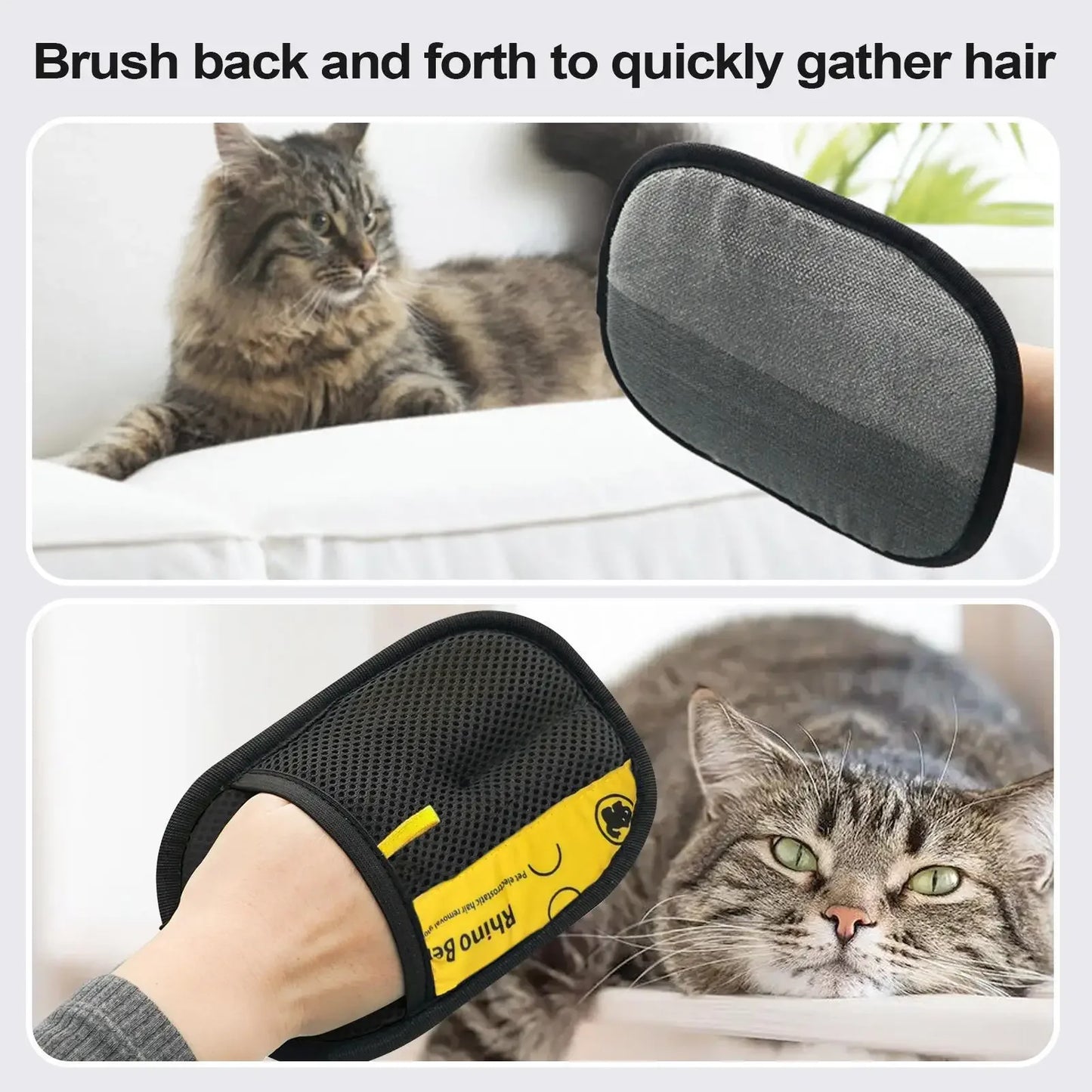 Reusable Pet Hair Remover Glove for Dogs & Cats