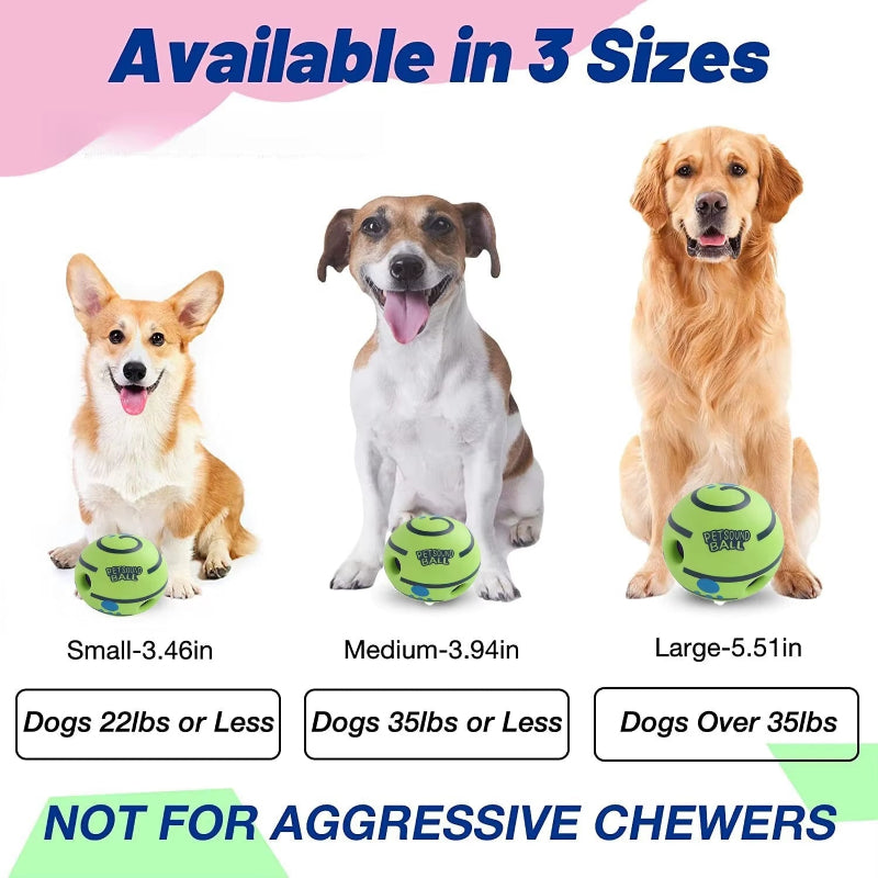 Dog Toy Wobble Wag Giggle Glow Ball Interactive Dog Attention Toy Fun Giggle Sounds Ball When Rolled or Shaken for Pet Dog Fun
