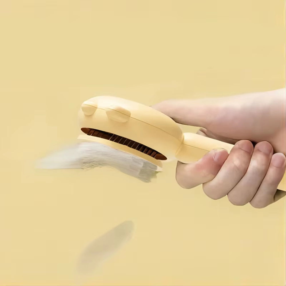 Three Colors Pet Comb One-Key Hair Removal Cleaning Brush Magic Massage Grooming the Cat Hair Brush Is Easy to Carry and Clean