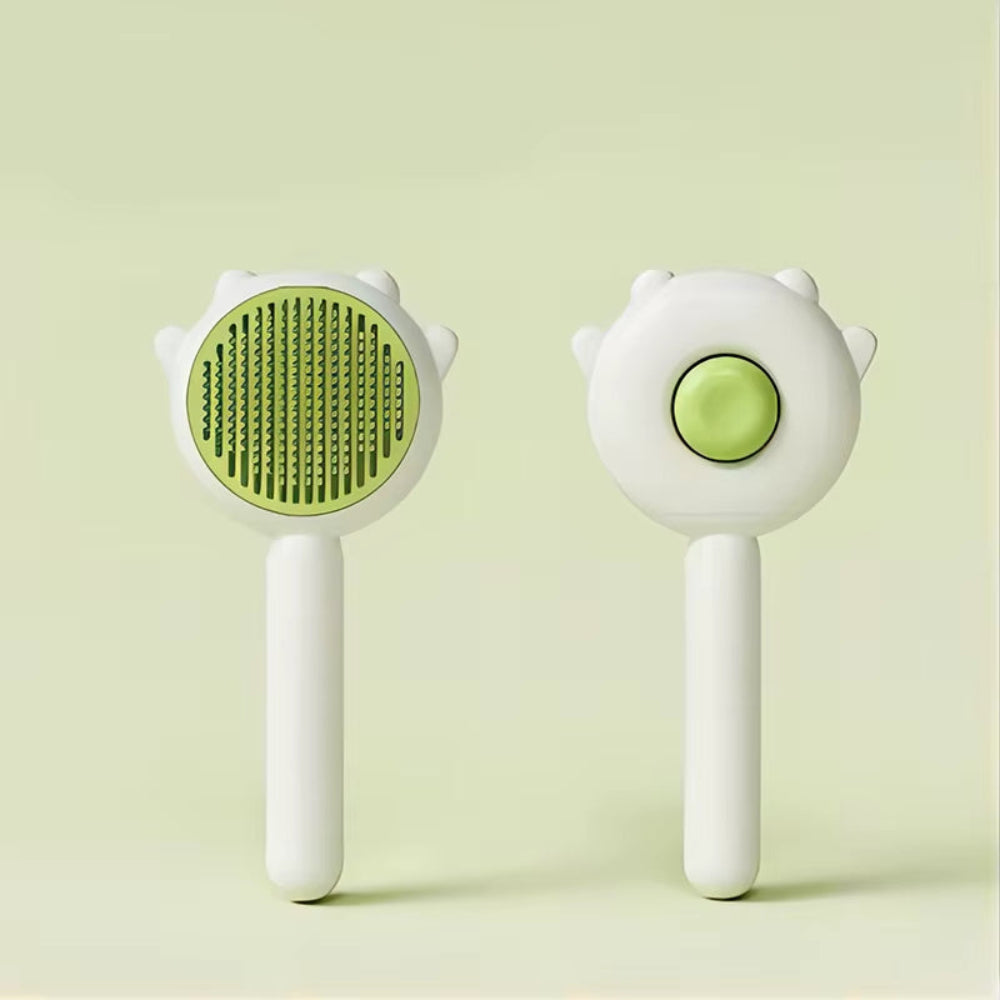 Three Colors Pet Comb One-Key Hair Removal Cleaning Brush Magic Massage Grooming the Cat Hair Brush Is Easy to Carry and Clean