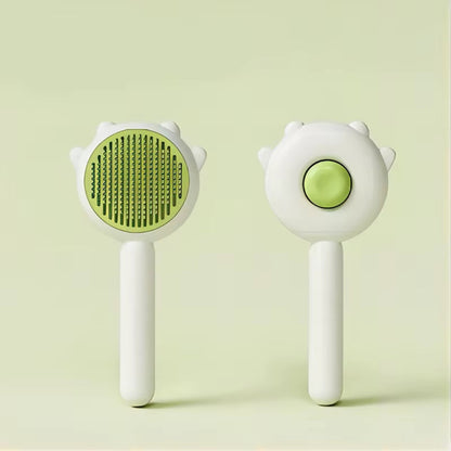 Three Colors Pet Comb One-Key Hair Removal Cleaning Brush Magic Massage Grooming the Cat Hair Brush Is Easy to Carry and Clean