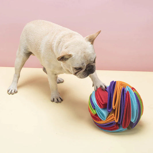 Snuffle Ball Dog Puzzle Toys Increase IQ Slow Dispensing Feeder Pet Cat Training Games Feeding Feeding Food Intelligence Toy
