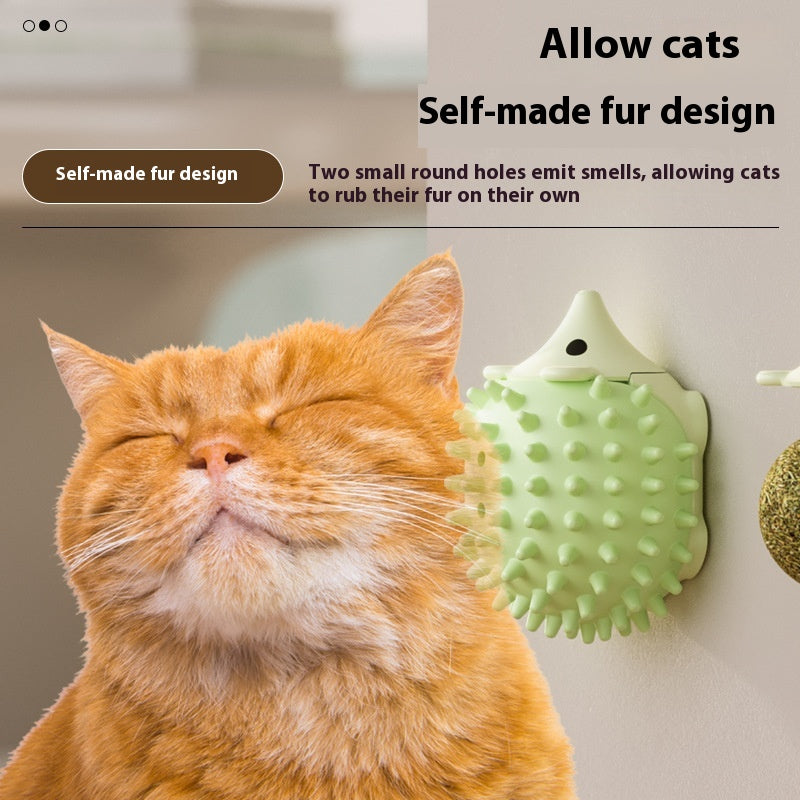 Cat Toy Hedgehog Scratching and Itching Catnip Ball Relieving Stuffy Pet Toy