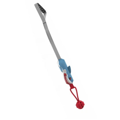 Shark Rope Tug Toy with Suction Cup: Squeaky Interactive Chew for Puppies & Small Dogs - Self-Play & Teething with Secure Mount
